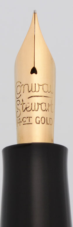 Conway Stewart 496 Vintage Fountain Pen - Black w GT, 14k Fine